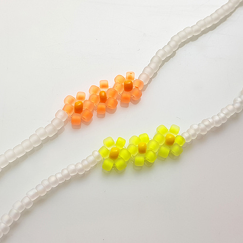 neon color flower silver bracelets ★일주일 10%할인&amp;무료배송★