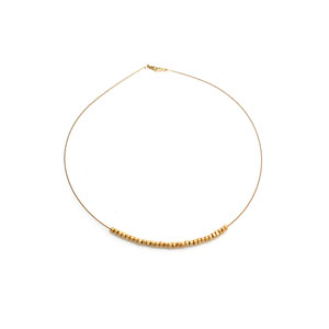 Golden ball style editor necklace